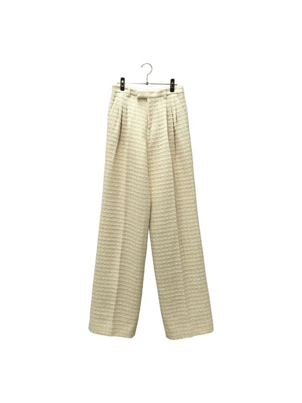 Gucci Tweed Tuck Trousers Pants White 38